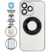 Capa iPhone 14 Pro - Vidro Metallic Magsafe Pearly White